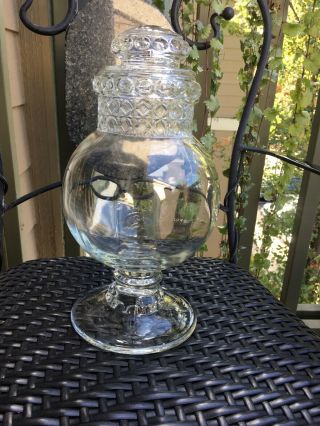 Antique Dakota Drug Store Apothecary Globe Footed Candy Jar 12 " Tall