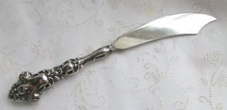 Antique Victorian Embossed Sterling Silver Butter Knife 14 Grams