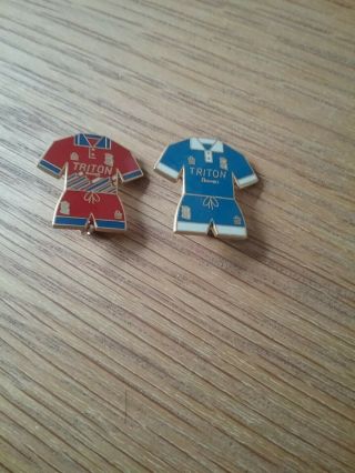 Two Birmingham City Very Rare Home And Away Kit Badges