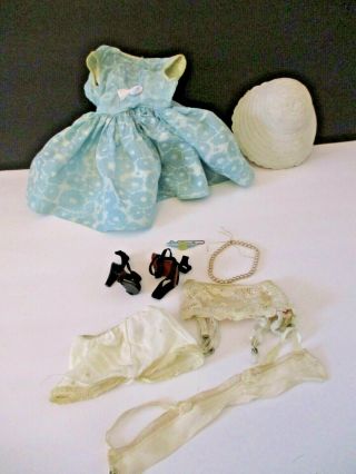 Vintage 18 " Miss Revlon Clone Doll Dress Hat Shoes Bra Girdle Pearls