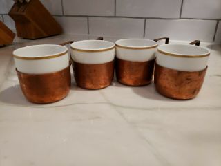 Joseph Heinrich 4 Piece Copper Tea Cups Set