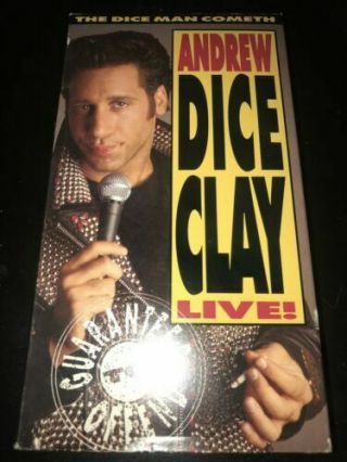 Andrew Dice Clay Rare Vestron Video Vhs One Night With Dice