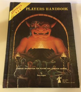 Advanced Dungeons & Dragons Player Handbook 1978 6th Printing Hardback Rare