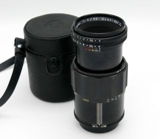 Rare EXC,  PreSet Asahi/Pentax Macro - Takumar 50mm f/4.  0 M42 Lens w/original case 2