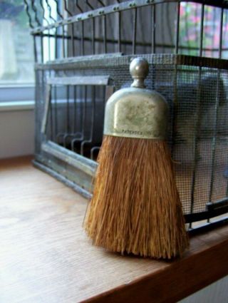 Vintage Primitive Little 3 " Whisk Broom Brush Metal Top Country Find