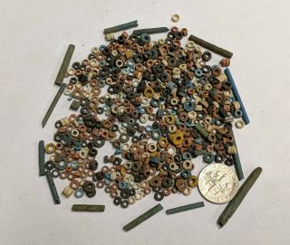 More Than Five Hundred 2500 Year Old Ancient Egyptian Faience Mummy Beads (k7872