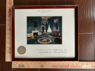 Rare Framed 14” X 11 1/2” White House Christmas Card Dwight Eisenhower