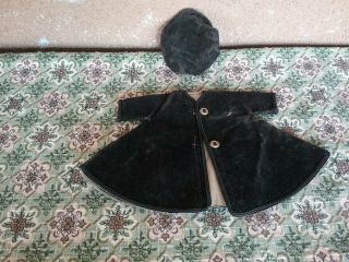 Vintage 8 " Tiny Betsy Mccall Town & Country Coat Jacket Beret Hat Smoke