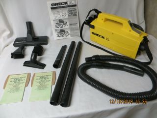 Oreck Xl Vacuum Model Bb870 - A8,  Accessories And Extra Bags,  Rare Yellow Color