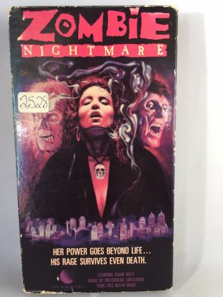 Zombie Nightmare 1987 Rare Horror Vhs World Video