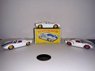 Lesney Matchbox Ford Gt Racer.  Variation And Rare Red Hubs Box 41