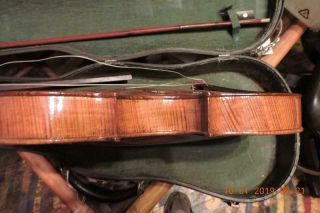 Antique Flame Back Violin 4/4 Full size American Made W.  Viars 5.  MO.  38 Bow Case 3