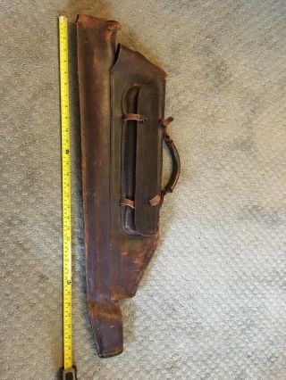 Antique Vintage Blue Ribbon W.  B.  B.  & Co.  Ky Take - Down Leather Shotgun Gun Case