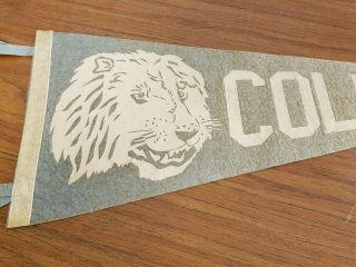 Rare Very Old Columbia University Lions Felt Pennant Great Graphics Display