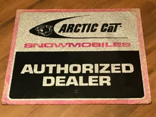 Vintage Arctic Cat Snowmobile Dealer Only Sticker Metal Flake Look Very Rare