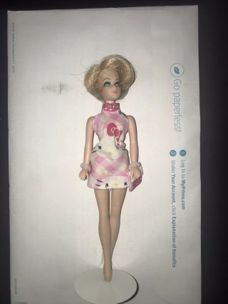 Vintage Topper Dawn Jessica Doll In Hello Kitty Mini Dress