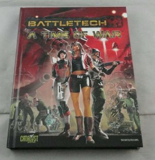 Battletech: A Time Of War Rpg Hardcover Rulebook Rare Cat35005