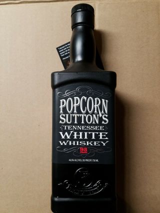 Popcorn Sutton ' s Tennessee White Whiskey Moonshine Empty Bottle with Tag - Rare 3