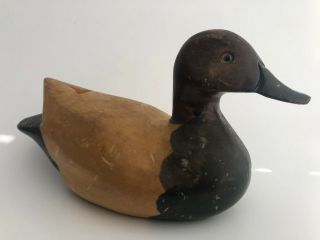 Vintage Antique Small Decoy Toy Wood Wooden Duck 7 " Figurine Carving Handmade