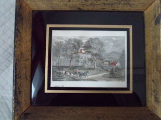 2 Vintage Currier and Ives Lithographs 
