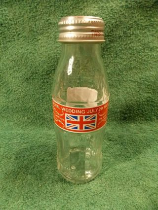 Rare Htf Vintage Collectible Royal Wedding 1981 Coca - Cola Commemorative Bottle