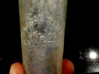 Antique Miniature Blob Top Beer Bottle Conrad Seipp Brg Chicago Illinois Ill Il