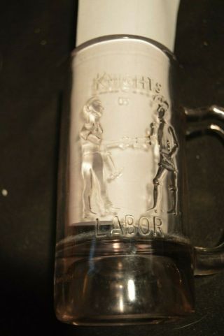 Rare Knights of Labor embossed Beer Mug 3