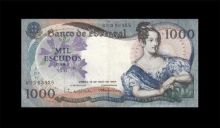 19.  5.  1967 Bank Of Portugal 1000 Escudos Rare ( (ef))