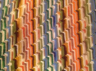 Vintage Handmade Crochet Knit Afghan Lap Throw Blanket 46 