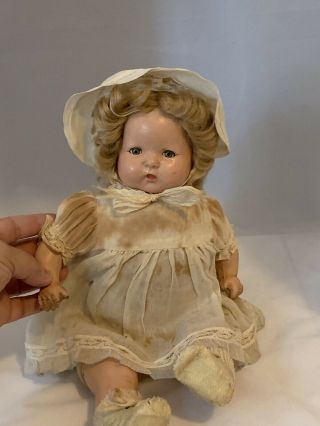1930’s Antique Baby Doll Cloth Body And Painted Face