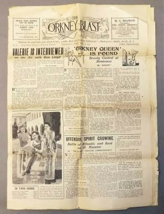 Rare Wwii Military Newspaper The Orkney Blast 64 Scotland 1942 Uk History War