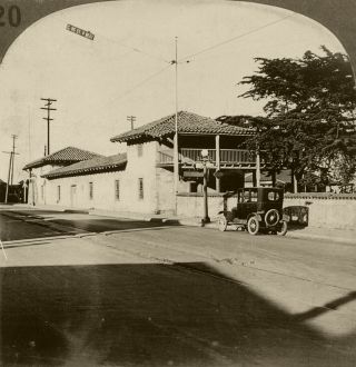 Keystone Stereoview Customhouse,  Monterey,  Ca Rare 1930 