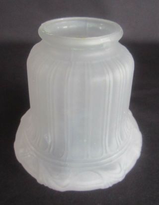 Antique/vintage Frosted Glass Lamp Shade W/ 2 1/4 " Fitter  Sh509