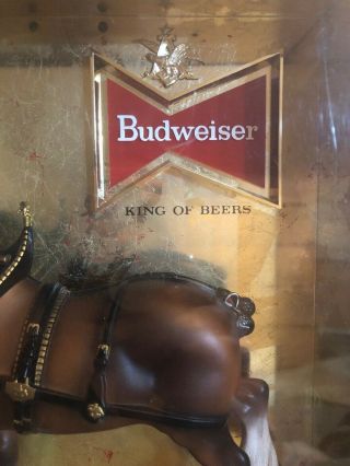 RARE Vintage 1970’s Famous Budweiser Clydesdale Horse Light Up Beer Sign 2