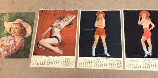 Vintage Rare Marilyn Monroe 1955 Calendar Pages Nude Unattached Estate Find