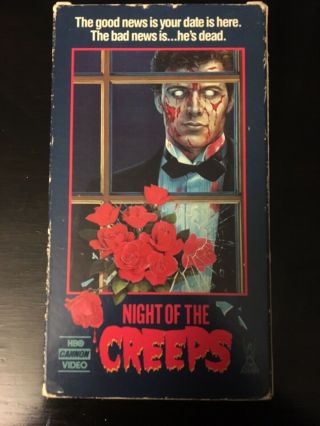 Night Of The Creeps Vhs Rare Oop Zombie Alien Tom Atkins