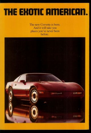 1984 Chevy Corvette Stingray Rare Collectible Dealer Brochure