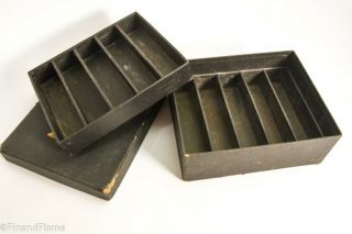 Vintage Antique Cardboard Antique Fishing Lure Tackle Box Removable Tray Et46