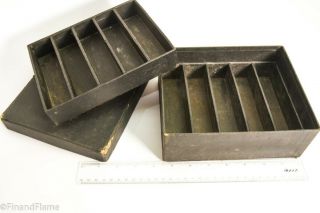 Vintage Antique Cardboard Antique Fishing Lure Tackle Box Removable Tray ET46 2