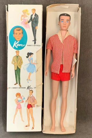 Vintage Ken Doll 750 Painted Brunette Hair Barbies Boyfriend