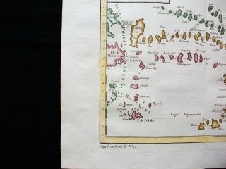 1754 BELLIN: orig.  map of EAST INDIES,  PHILIPPINES,  INDONESIA,  PACIFIC OCEAN 3