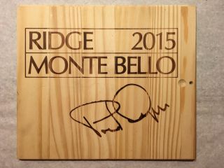 1 Rare Wine Wood Panel Ridge Vineyards California Vintage Crate Box 10/19 B681