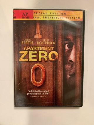 Apartment Zero Special Edition Dvd Theatrical Version Anchor Bay Htf Oop Rare