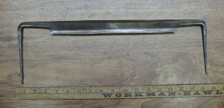 Antique Draw Knife,  17 - 1/8 " Oal,  With 1 - 1/4 " X 11 - 3/16 " Rough Edge,  With No Handles