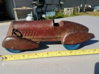 Antique Vintage Metal Toy Race Car Indy Racer 1920s Or 1930s