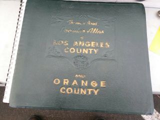 1956 Thomas Bros Atlas Guide Map Los Angeles Orange County Very Rare