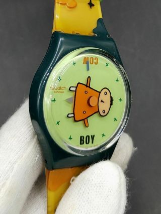 S watch GG187 MUUHH Cow Boy Watch Designed by O.  Dovoz Rare 2