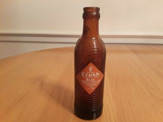 Very Rare Orange Crush 7oz Brown/amber Ribbed Shoals,  In.  3 Ingredients Label