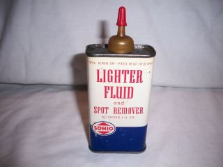 Sohio Lighter Fluid Fuel Tin Can Handy Oiler Very Rare Nr