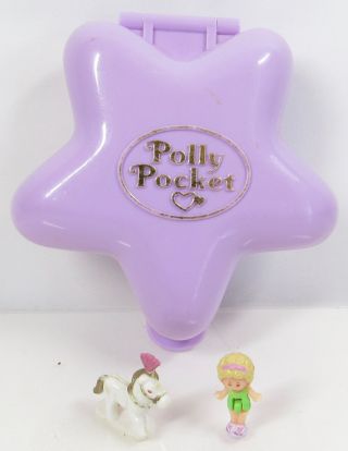 1992 Vintage Polly Pocket Fairy Fantasy Compact,  1 Doll,  1 Accessory Bluebird